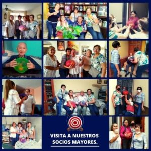 Visita socios mayores de la Institución