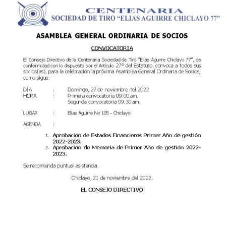 convocatoria convocatoria